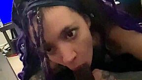 Dreadhead latina slut bent over kitchen counter