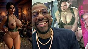 Fat breast cosplayer gets bukkake and lactation