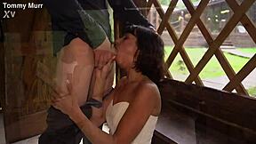 bride fucks lover and takes cum inside