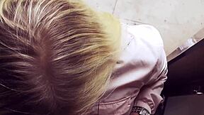 super public sex in bar hot blonde babe