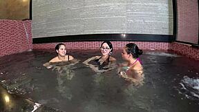 Two friends party with binho ted at motel