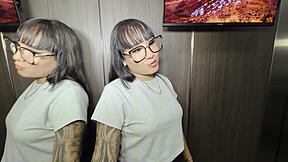 Tattooed latina woman caught on call ends up rough