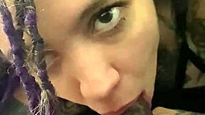 Dreadhead latina slut bent over kitchen counter