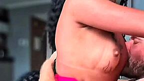 brunette gostosa stops by for hardcore pov cowgirl ride