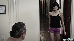 big cocked guy tricks teen babysitter into rough sex on the job