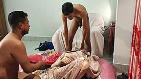 Two boys and girl compete before marriage