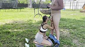 one sweet lick then straight into her cheek goes the dick