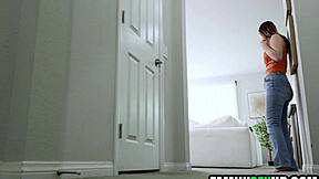 sneaky stepdad and stepdaughter fuck while others are away