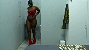 ebony milf dancing and getting naked for step son compilation