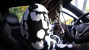 Petite Ebony Blonde Princess Jasmine Rides Louie Small Dick