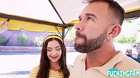 Family girl serena hill drain stepdad cock before the bbq