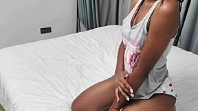 sexy dirty threesome fucking with bff in bed