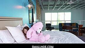 Smallhoe experiences a powerful orgasm with her stepdad in this intimate scene