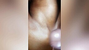submissive girl sucks balls before cum on pretty tits