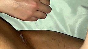 deep missionary in blue lingerie as he pins her legs back