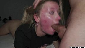 give me more blonde fucktoy got what she asked for in rough group