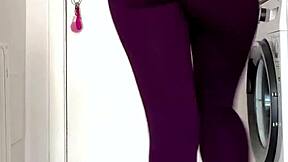 pissing my leggings after the gym got home with a bursting full bladder wetting my yoga pants & panties