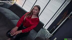 blonde secretary denise bound and gagged in tight bondage