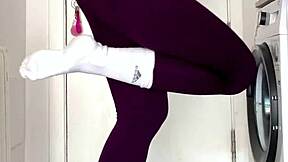 pissing my leggings after the gym got home with a bursting full bladder wetting my yoga pants & panties