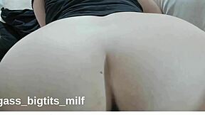 Curvy woman fingers swollen pussy in close view