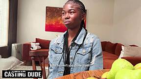 This cute 18yo ebony never lost her manners took my cock deep and said thanks afterwards