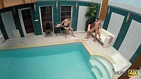 Chick with perfect ass pleases rich man on camera