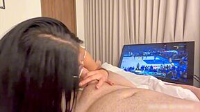 Tessa ray licks ass during in nba finals