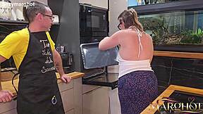 Trying Cook Dinner Man Fucked Mouth Ass Raw