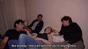 With only one bed both dicks fucked me hard?