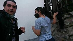 public blowjob pov cumshot in mouth on street