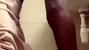 public toilet with big black cock pounding