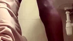 public toilet with big black cock pounding