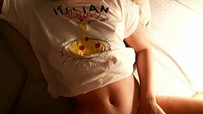 Italian Pizza Shirt GIRL Takes A Thick Load On Her Belly