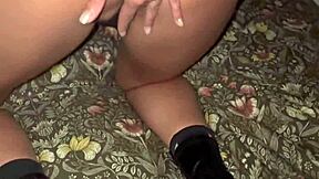 No need to rotate your phone the party got hot in a leather mini skirt and extra tiny 18 thong part 1