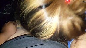 Young person sucking in a truck