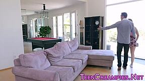 round booty teen begs for a creampie in her tight ass