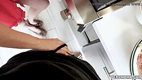 I saw stepmom with her big tits out, suckin' and fingerin' herself so deep