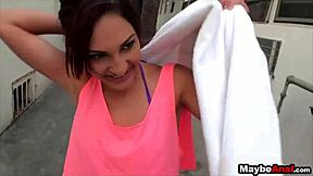 Beach Babe Nikki Chase Gets Her Tight Ass Drilled Outdoors