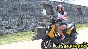 juliana shows big latina ass to pool boy