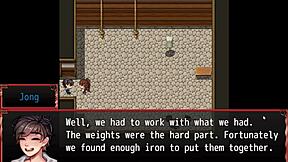 exposed pussy in gym workout hentai game