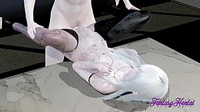 I fuckd A2 hard n she recived multicum in Nier Automata hentai