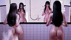 Kayane Tendo from Waifu Academy in steamy nude game scenes