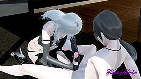 I fuckd A2 hard n she recived multicum in Nier Automata hentai