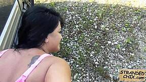 Teen Nadia Capri MAKES LOVE to Cock in Public Hitchhiker Scene