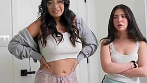 Petite Step Sis and Her Big Titty BFF MADE a WILD SEX TAPE - Jane Wilde, Cami Strella!