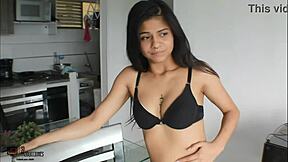 Morning Romance with Brunette Stepsister