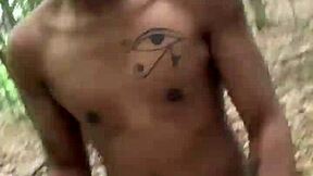 Caught In Forest, Goth Babe Begs For Cock While Submissive Outdoors