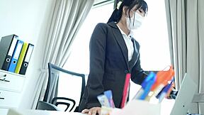 Boss licks staff ass in office 😈