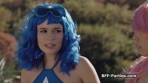 sexy rangers sharing in uniform