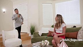 Victor's Fingers Explore Addison's Remote-Controlled Vibrator in Her Wet Pussy